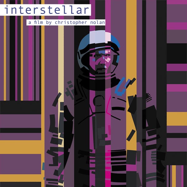 Interstellar:) bold and striking flat colour artwork by Nick Oliver