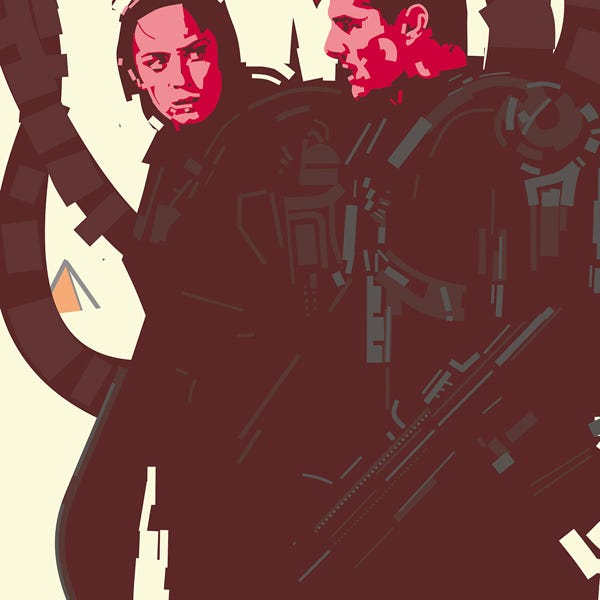 Live Die Repeat Tom Cruise Emily Blunt:) bold and striking flat colour artwork by Nick Oliver