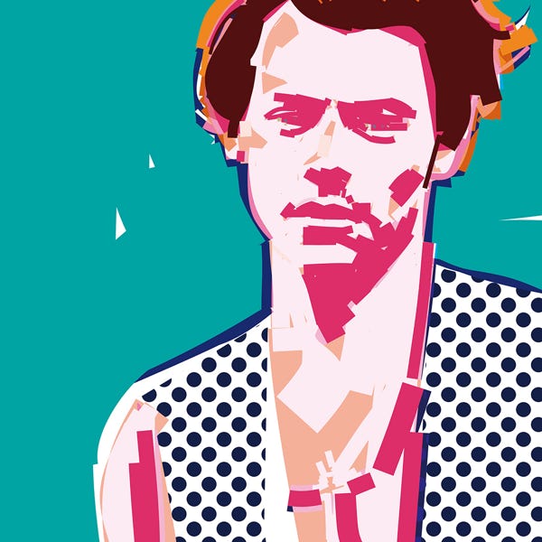 Harry Styles:) bold and striking flat colour artwork by Nick Oliver